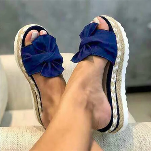 Bolaro Flip Flops Slippers Women Sandals Platform Sandals Shoes Women Bow 2021 Summer Sandals Slipper Indoor Outdoor Flip-flops Beach Shoes Female