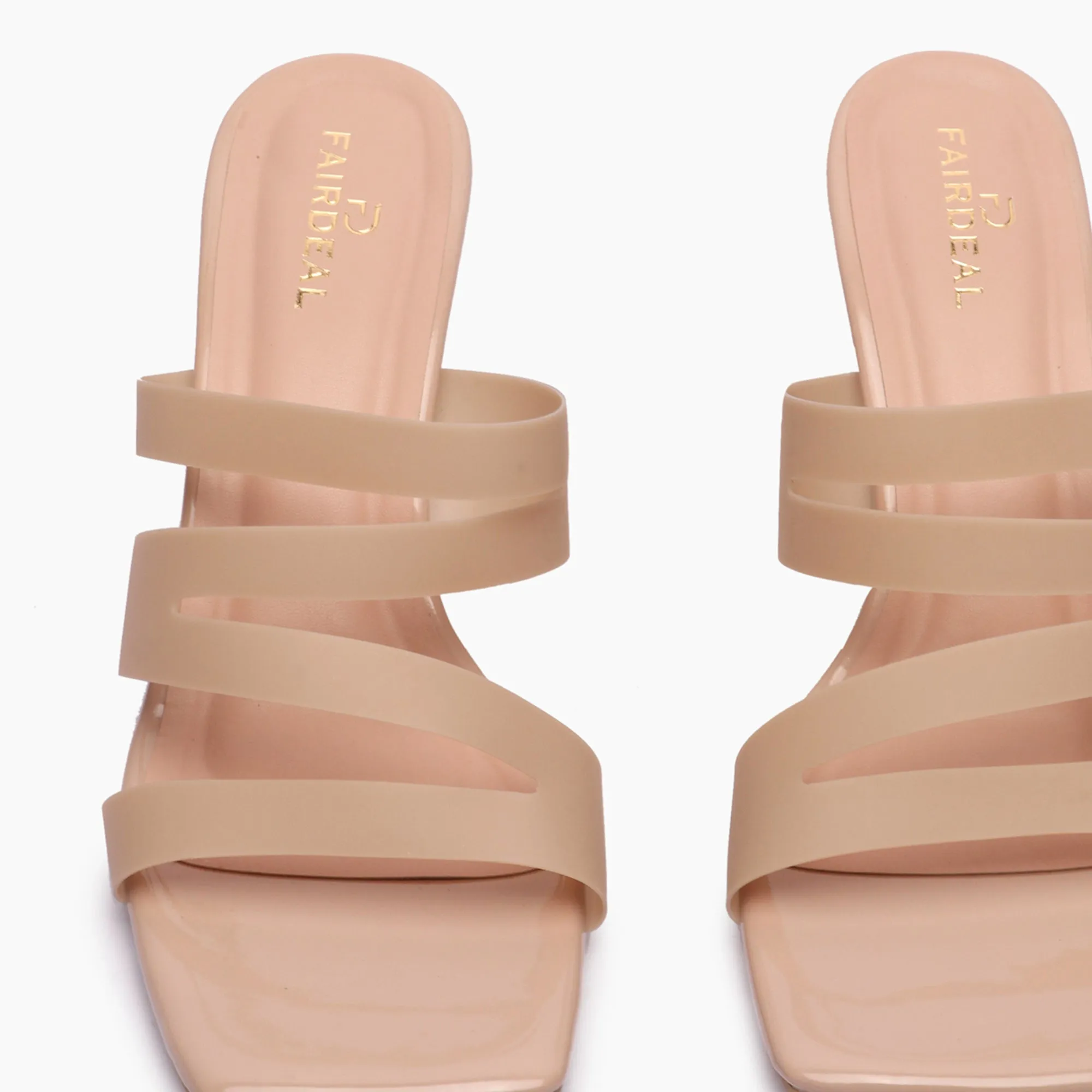 Smokey Strap Slip Ons Gold Slip On Sandals