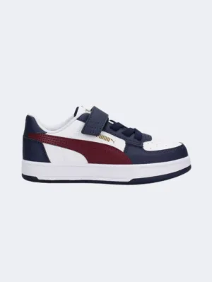Best Seller Puma Shoes Puma Caven 2 Ac Plus Ps-Boys Lifestyle Shoeswhite/Navy/Gold