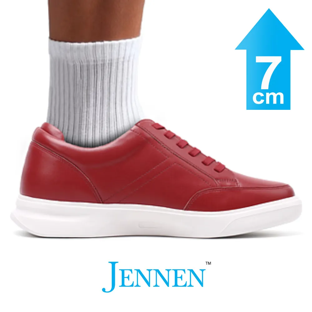 Bo Jackson Sneakers Original Mr. Federer 7cm | 2.8 inches Red Trendy Height Lifting Sneakers