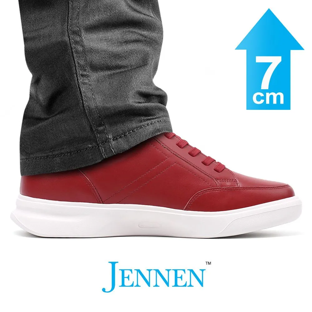Mr. Federer 7cm | 2.8 inches Red Trendy Height Lifting Sneakers Newbalance Sneakers