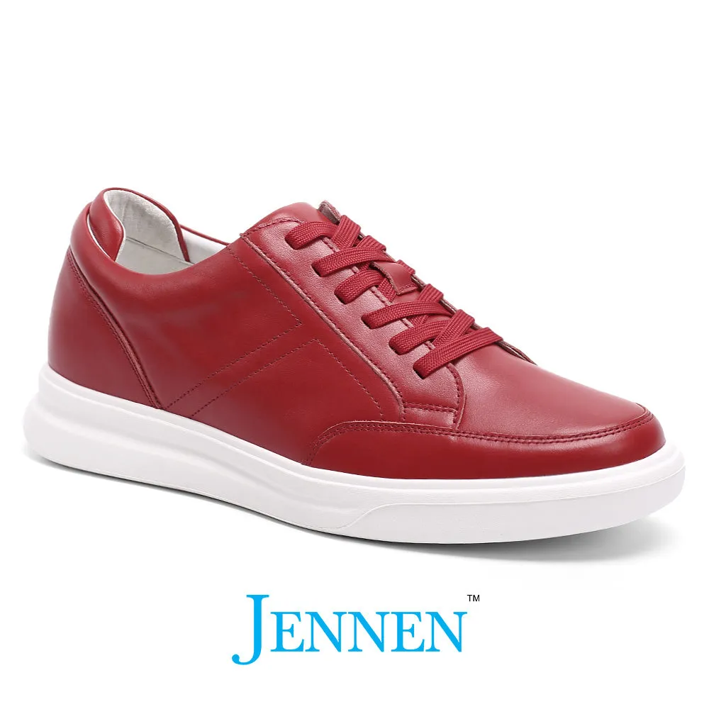 Mr. Federer 7cm | 2.8 inches Red Trendy Height Lifting Sneakers Slip On Sneakers Vans