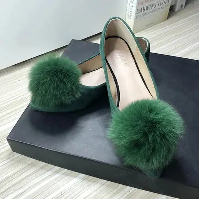 Bandolino Lindio Loafers Bjlxn Women Flats Furry Ball Sweet Flat Shoes for Women Spring Summer Casual Shoes Slip on Loafers Scoop Shoes Soft Sole Comfortable