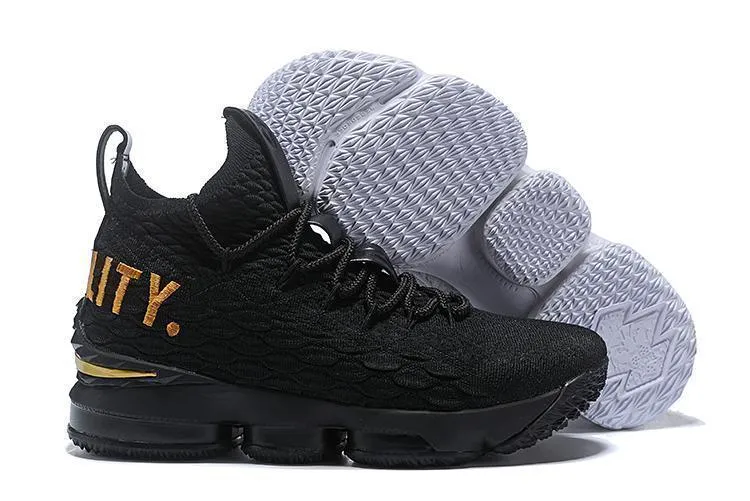 Asics Djokovic Shoes Nike Lebron XV 15 Equality Black White Men Shoes !!! CYBER MONDAY SALE !!!