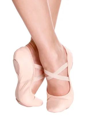 So Danca SD60 Adult Split Sole Stretch Leather Ballet Shoe - Pink Mickey Slippers