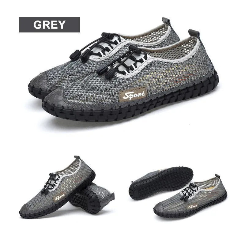 Men Trendy Summer Breathable Shoes Add Heel To Flat Shoe