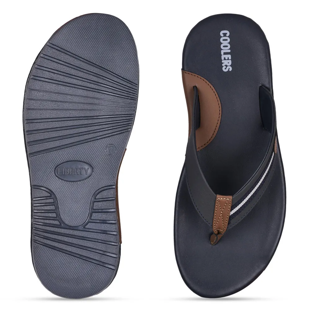 Coolers Casual Navy Blue Flip Flop For Men BRYSON-1E By Liberty Fuzzy Outdoor Slippers
