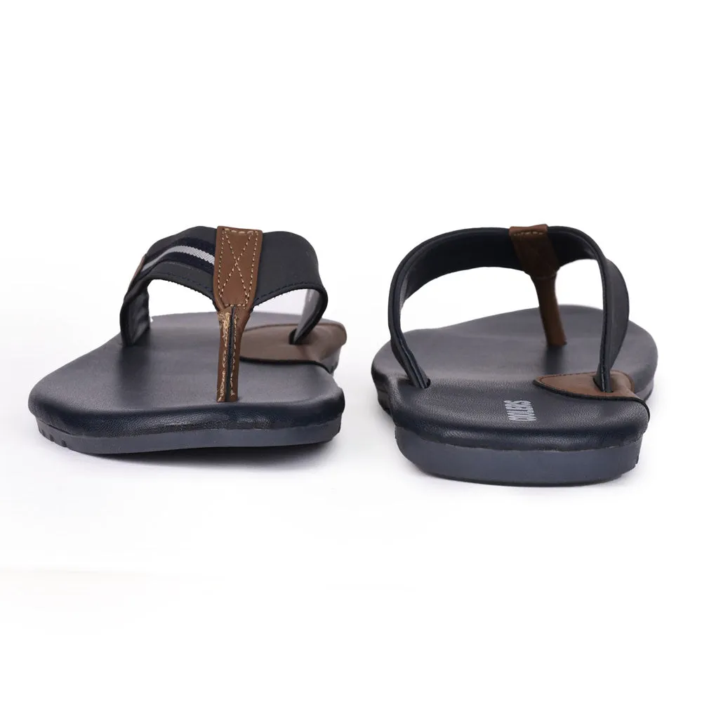 Slippers Closed Toe Coolers Casual Navy Blue Flip Flop For Men BRYSON-1E By Liberty