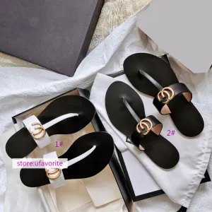 Wash Flip Flops cow leather flats Flip flops slippers casual shoes women 35-40 high quality 2022new