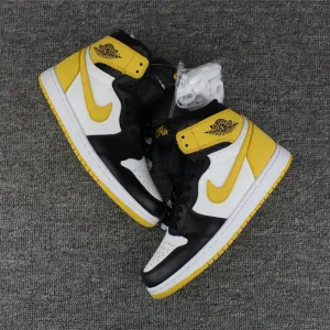 Sizing For Asics Running Shoes Nike Air Jordan 1 High Retro OF 6 Ring White Black Yellow Shoes Basketball Men