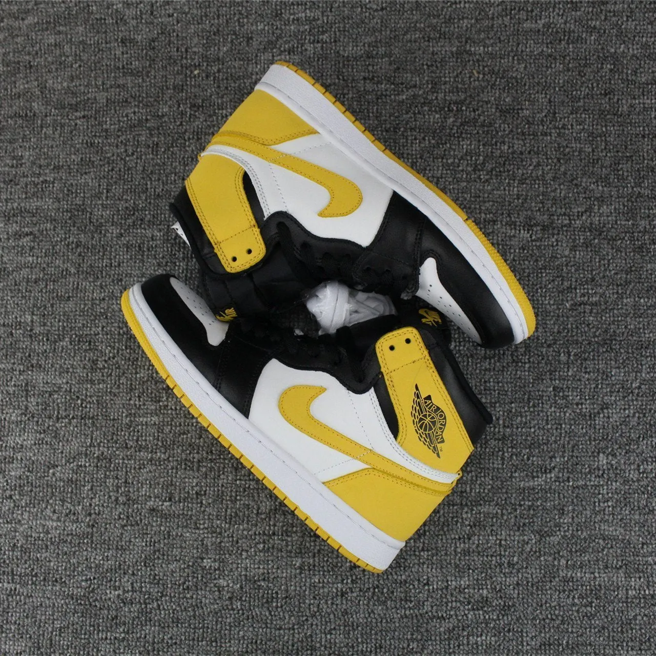 Nike Air Jordan 1 High Retro OF 6 Ring White Black Yellow Shoes Basketball Men Asics Shoes Gel Rocket 11