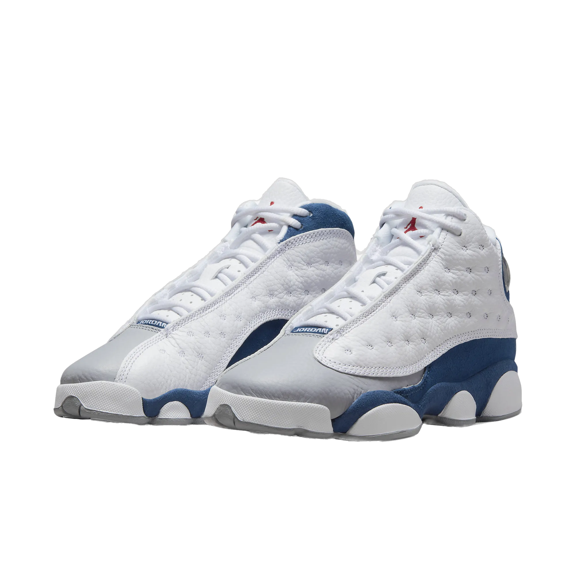 Asics Shoes Good Nike Kids' Air Jordan 13 Retro Shoes - White / French Blue / Light Steel Grey / Fire Red