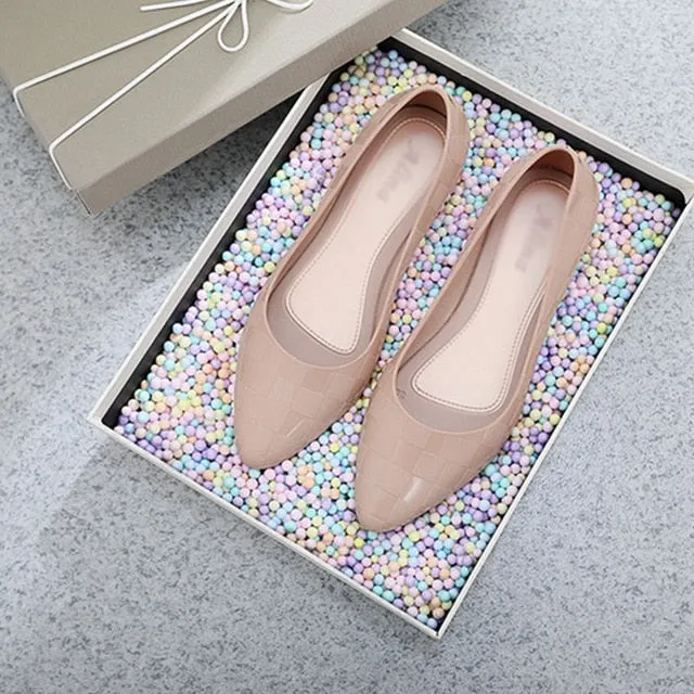 Spring Summer Women Pointed Toe Pumps Mid Heels Slip On Wedge Shoes Best Police Work Boots