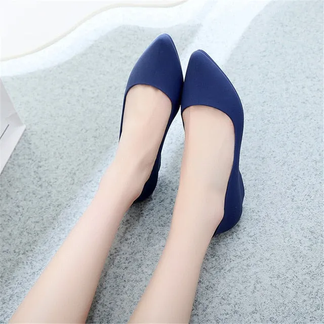 Gator Skin Work Boots Spring Summer Women Pointed Toe Pumps Mid Heels Slip On Wedge Shoes