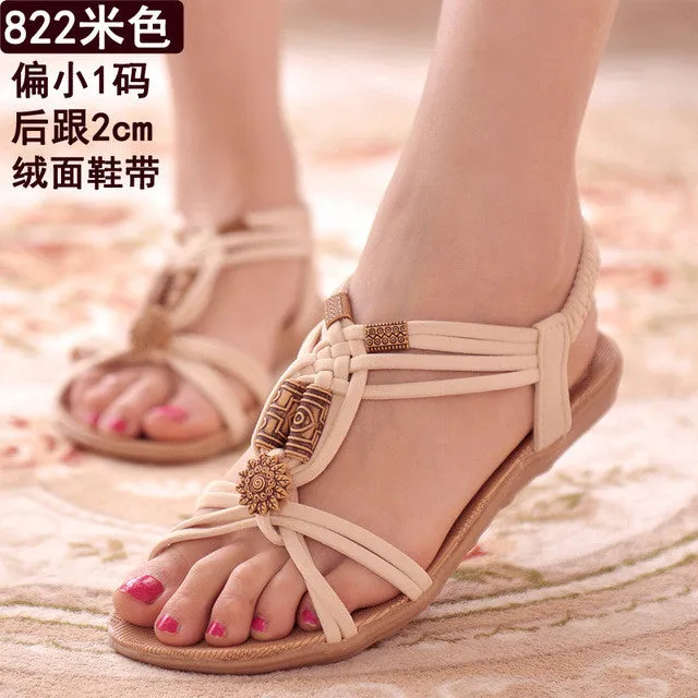 Flip Flops Japanese Women Shoes Women Sandals Bohemia Style Ankle-strap Flip Flops Summer Flat Shoes Woman Ladies Shoes Sandalias Mujer