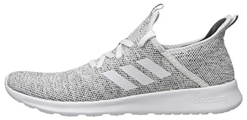 Adidas End Plastic Waste Shoes adidas Women's Cloud foam Pure Running Shoe, White/White/Black, 7 Medium US