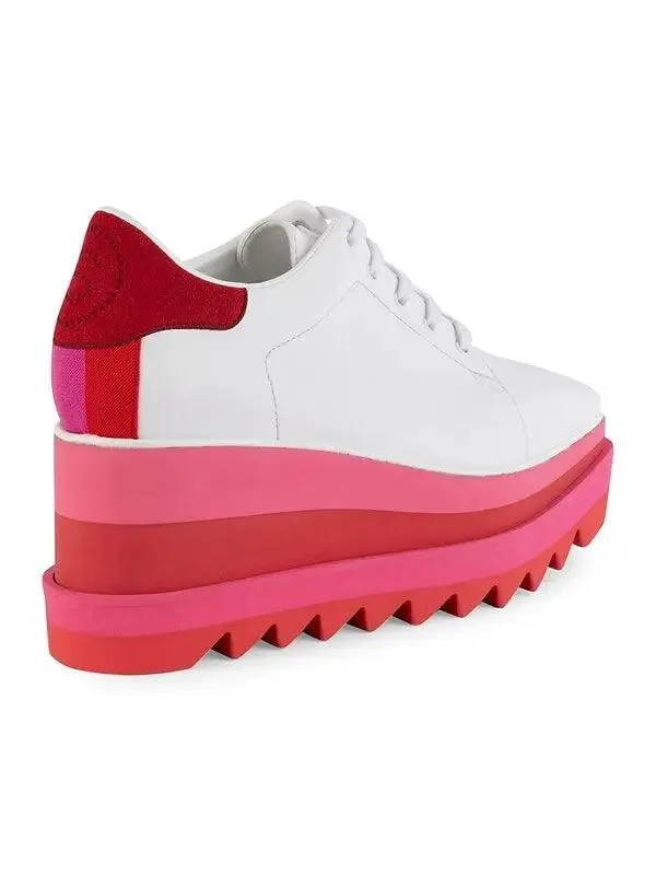 Stella McCartney Sneak-Elyse Wedge Sneakers Pink Dunk Sneakers