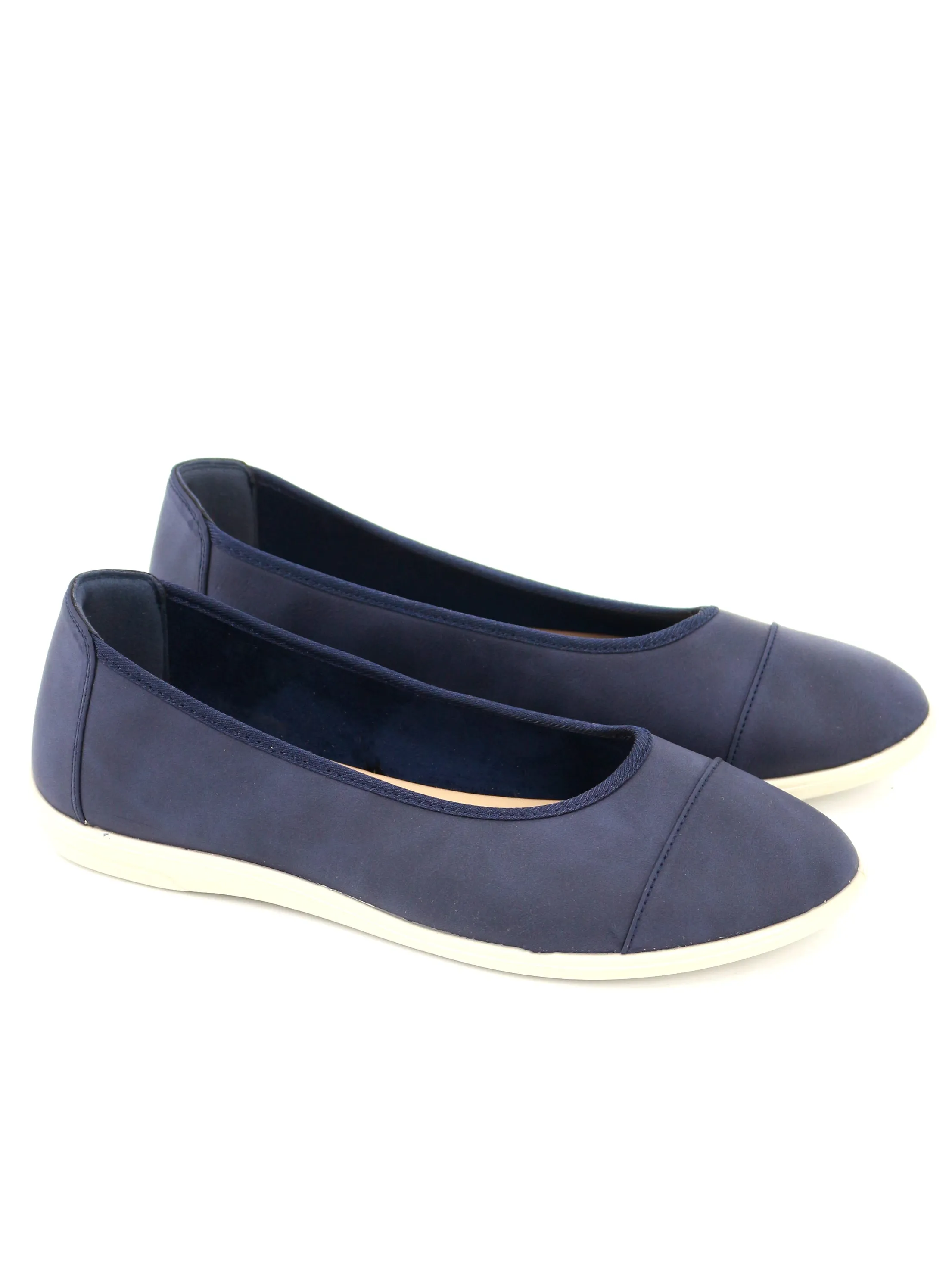 Corporate Flat Shoes Women's Ballerina Shoes,Navy