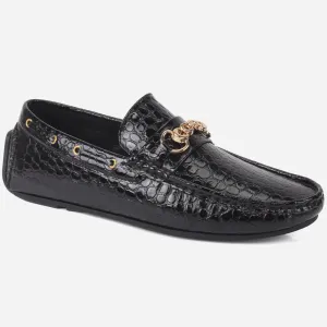 Steel Toe Slip On Shoes Men "HOLA" Textured Slip Ons Moccasin