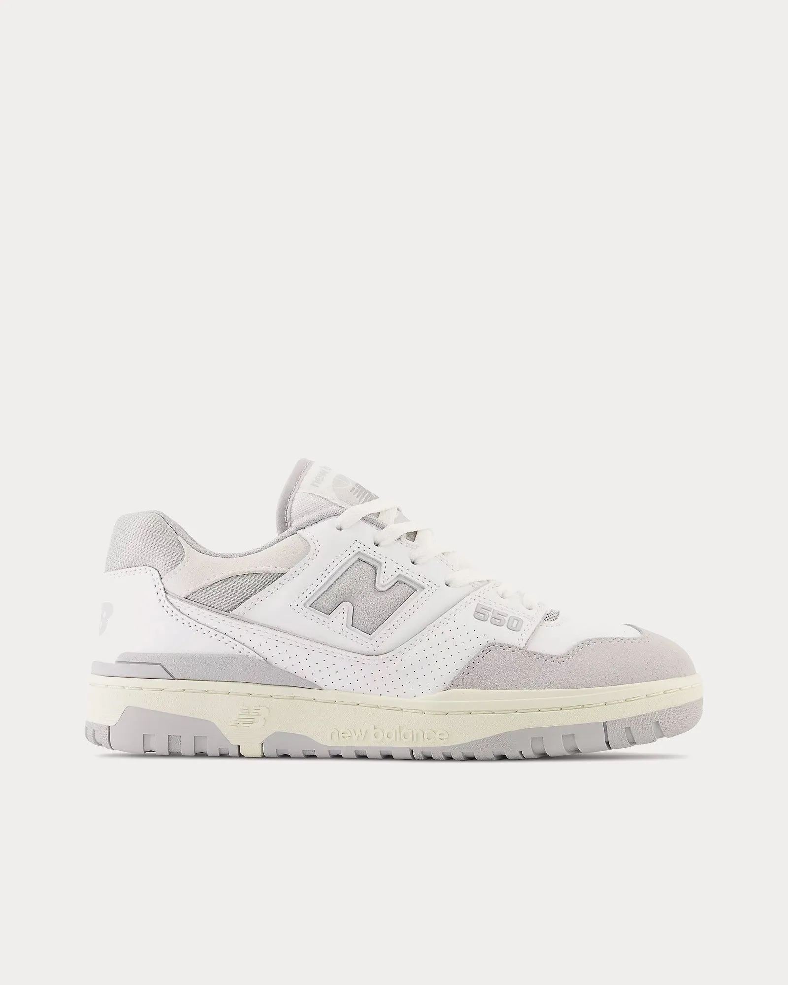 Can New Balance Sneakers Be Washed 550 White / Raincloud / Reflection Low Top Sneakers