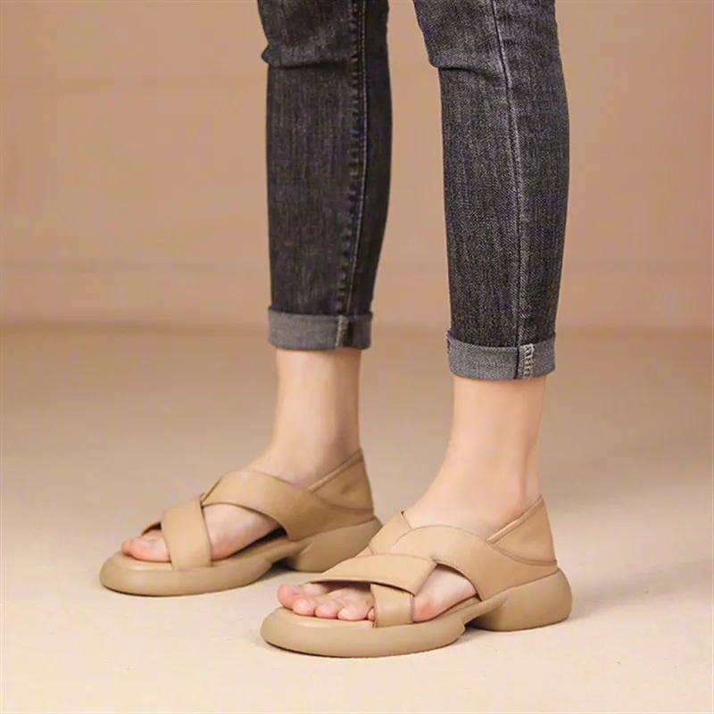 Flat Open Toe Slip-on Beach Sandals Sandals Tribute