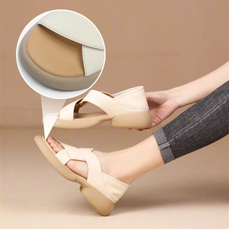 Sandals Halcyon Beach Hotel Flat Open Toe Slip-on Beach Sandals