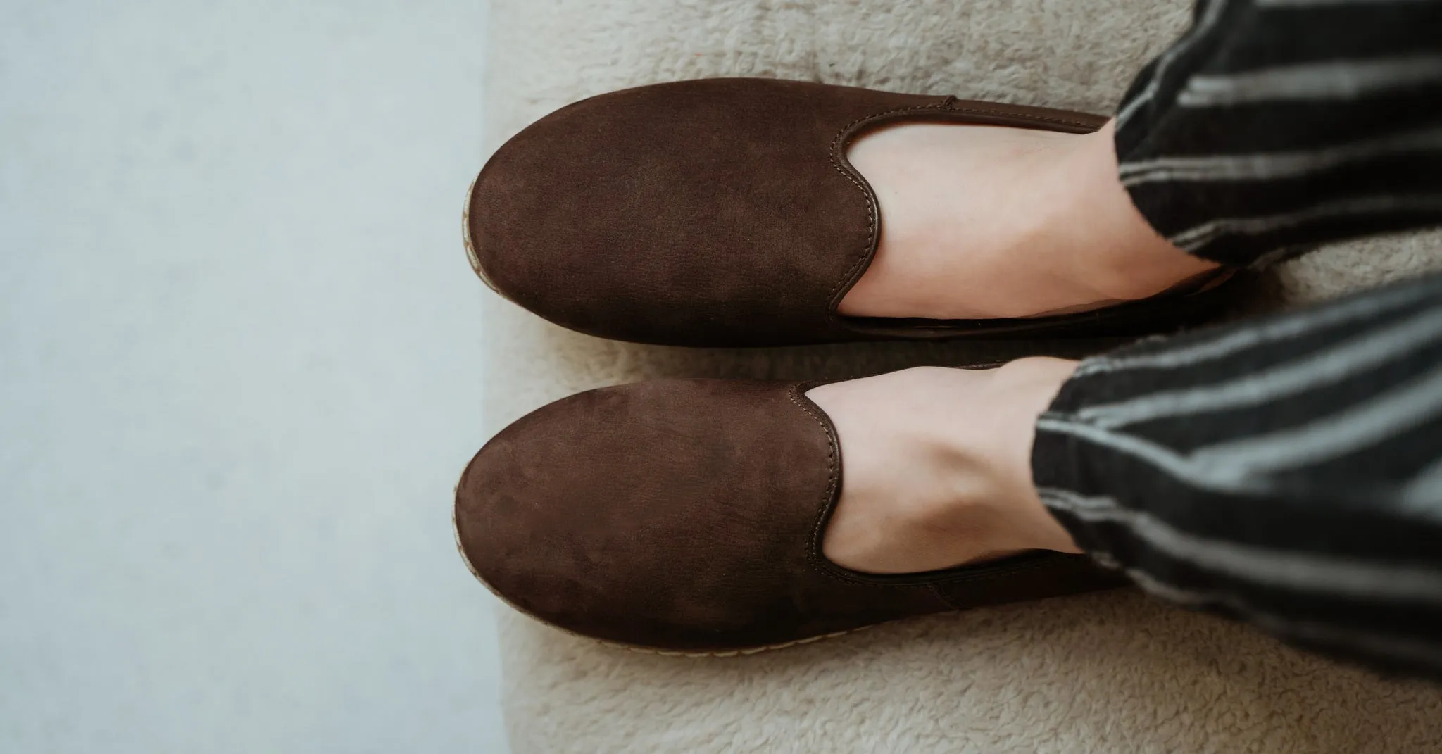 Easy Street Fresh Slip On Sneakers Espresso Nubuck Slip Ons for Men