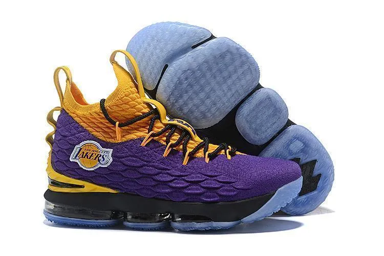 Nike Lebron XV 15 Purple Yellow Black  Men Shoes !!! CYBER MONDAY SALE !!! Cheer Shoes Asics