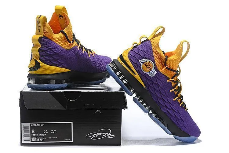 Nike Lebron XV 15 Purple Yellow Black  Men Shoes !!! CYBER MONDAY SALE !!! Asics Gel-nimbus 25 Running Shoes