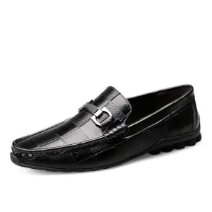 Woven Penny Loafers Newest Men Shoes Leather Genuine Casual Loafers Men
