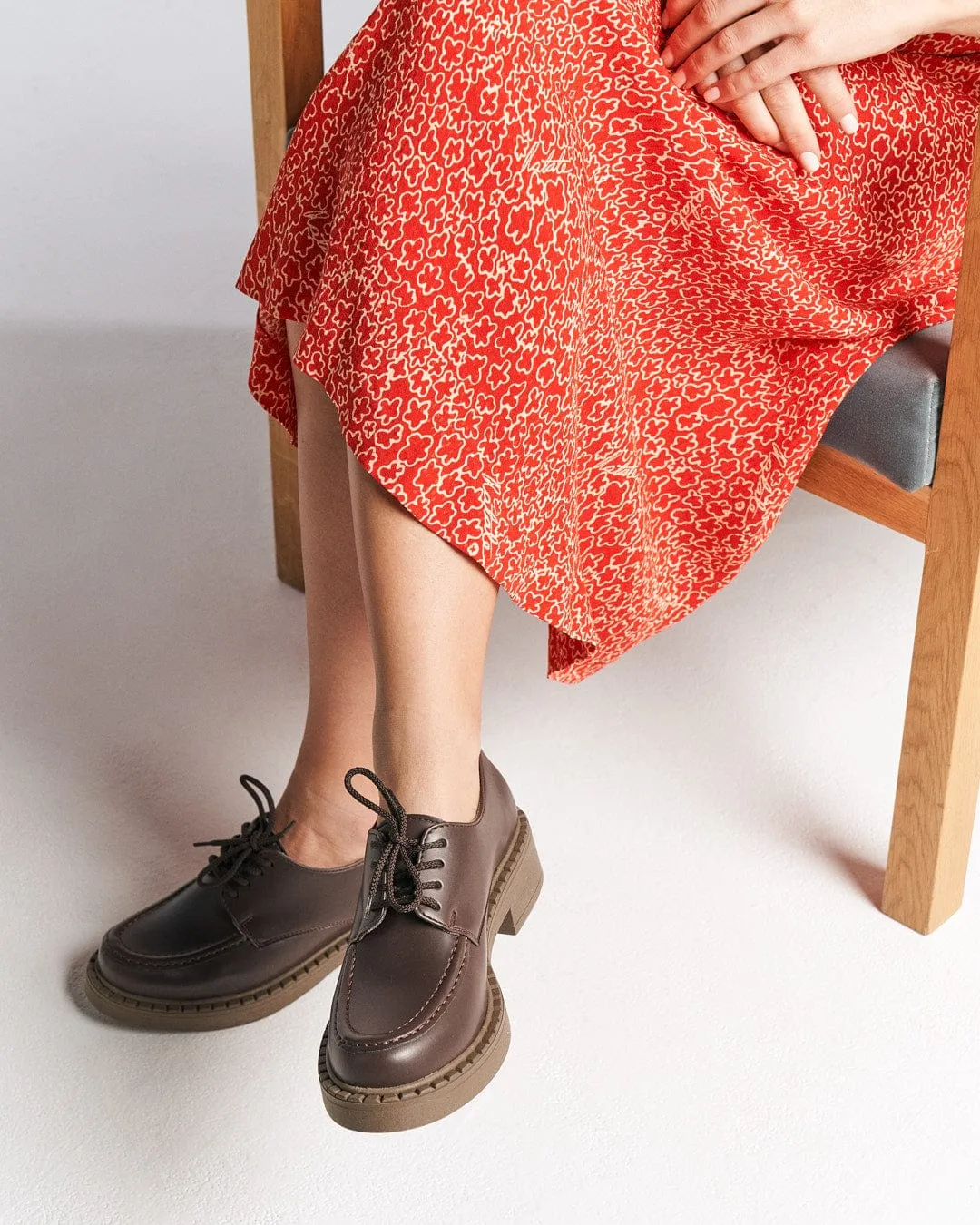 Helen Women's Apple Leather Vegan Loafers | Chocolate Bread Shoes Loafers