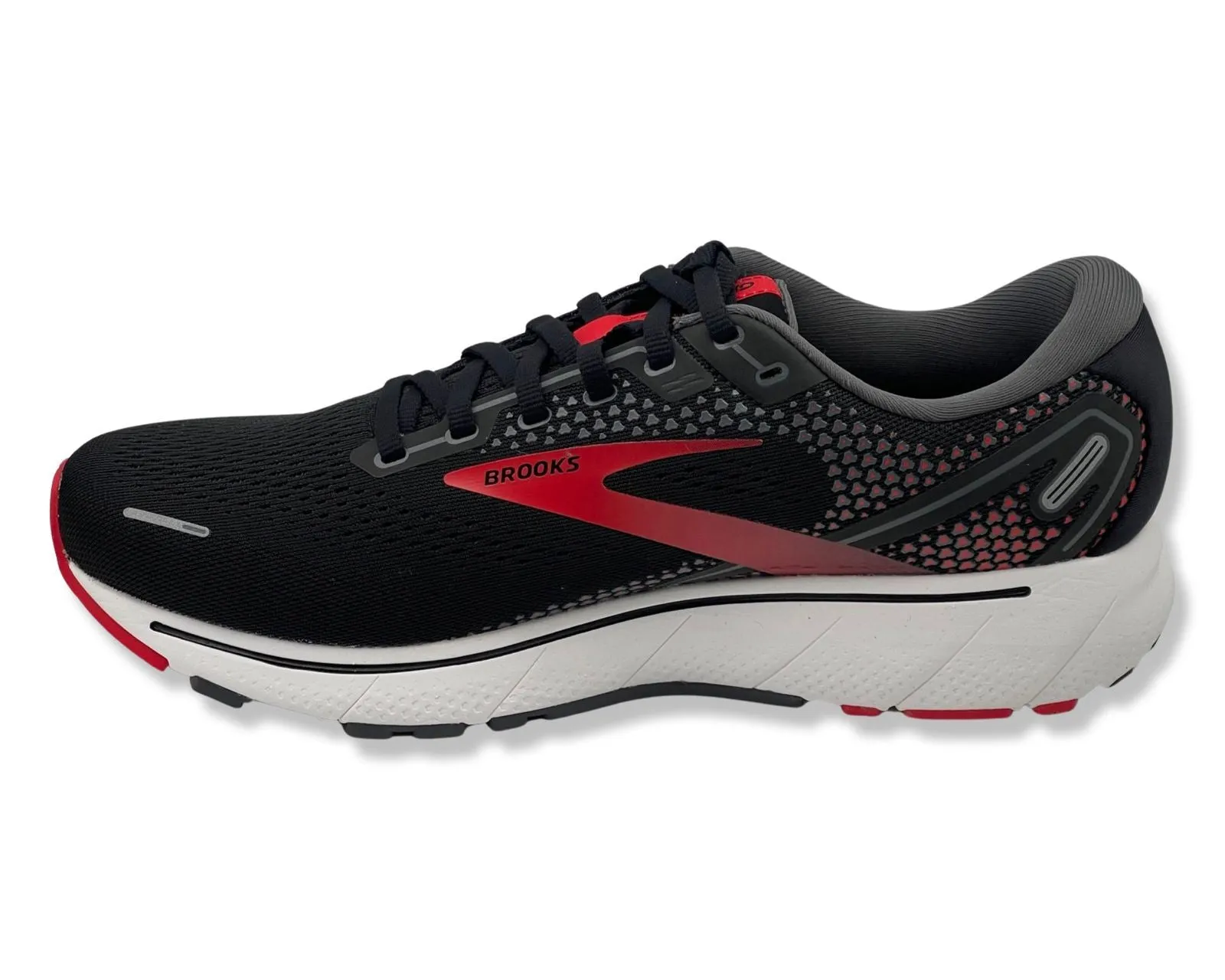 Dv Sneakers Brooks Ghost 14 Wide Running Sneakers In Black & Red For Men