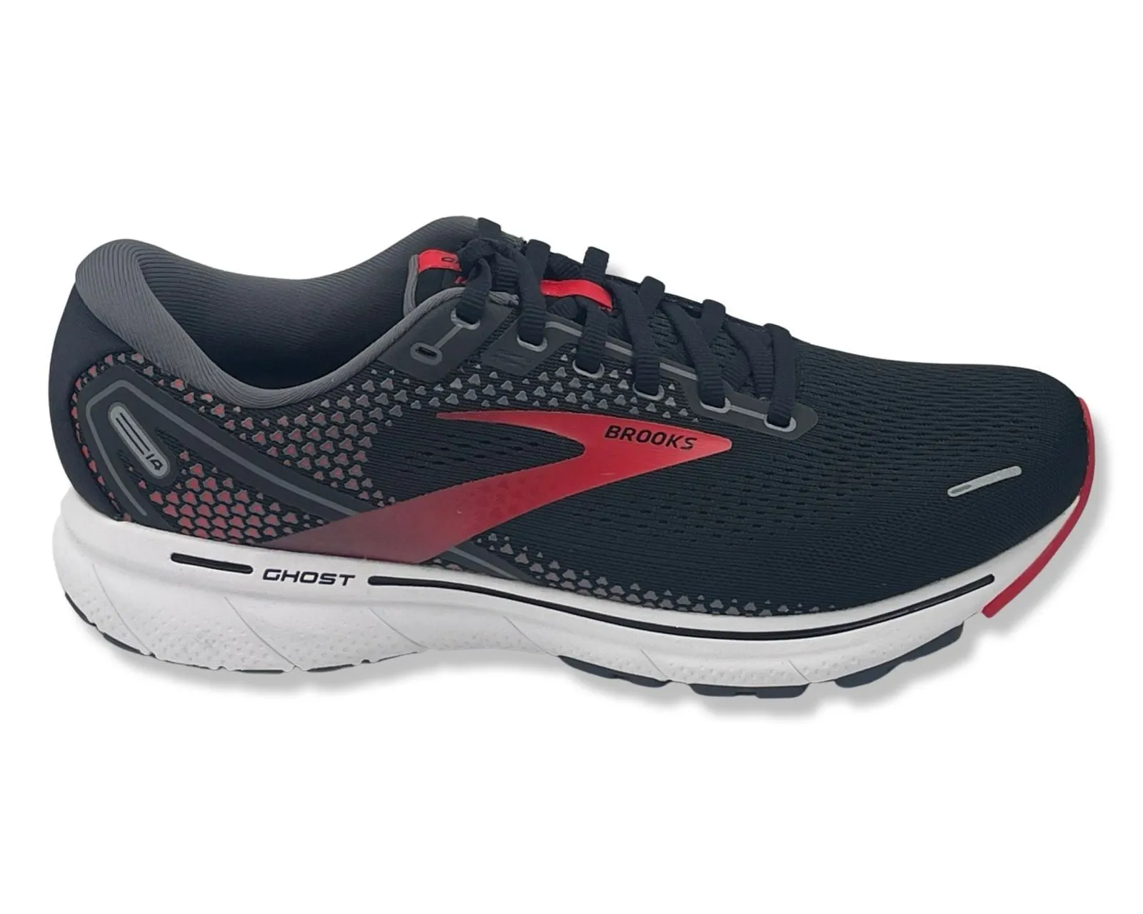 Best Support Sneakers Brooks Ghost 14 Wide Running Sneakers In Black & Red For Men
