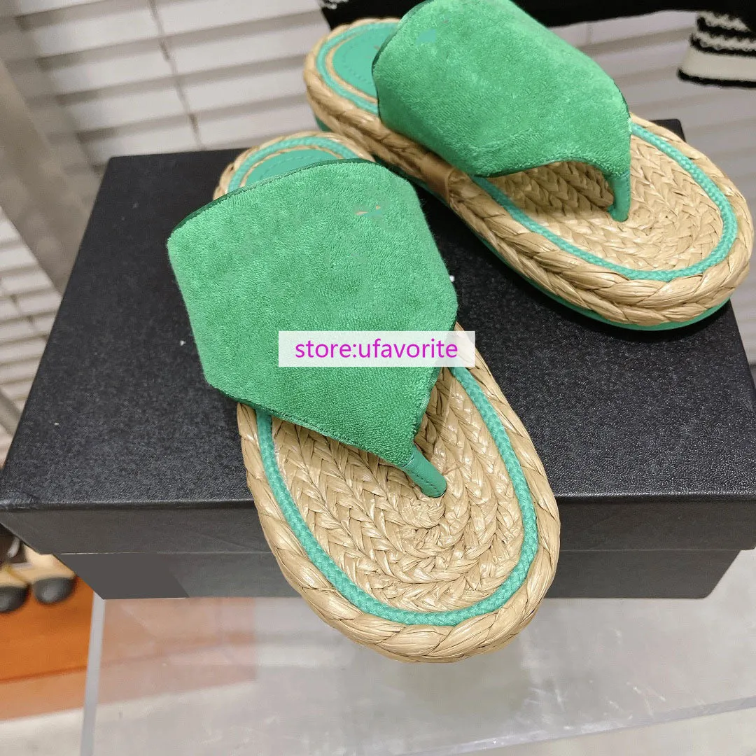 2.5cm fabric flats slipper Flip flops fashion shoes women 2022new 35-41 high quality Runner Flip Flops