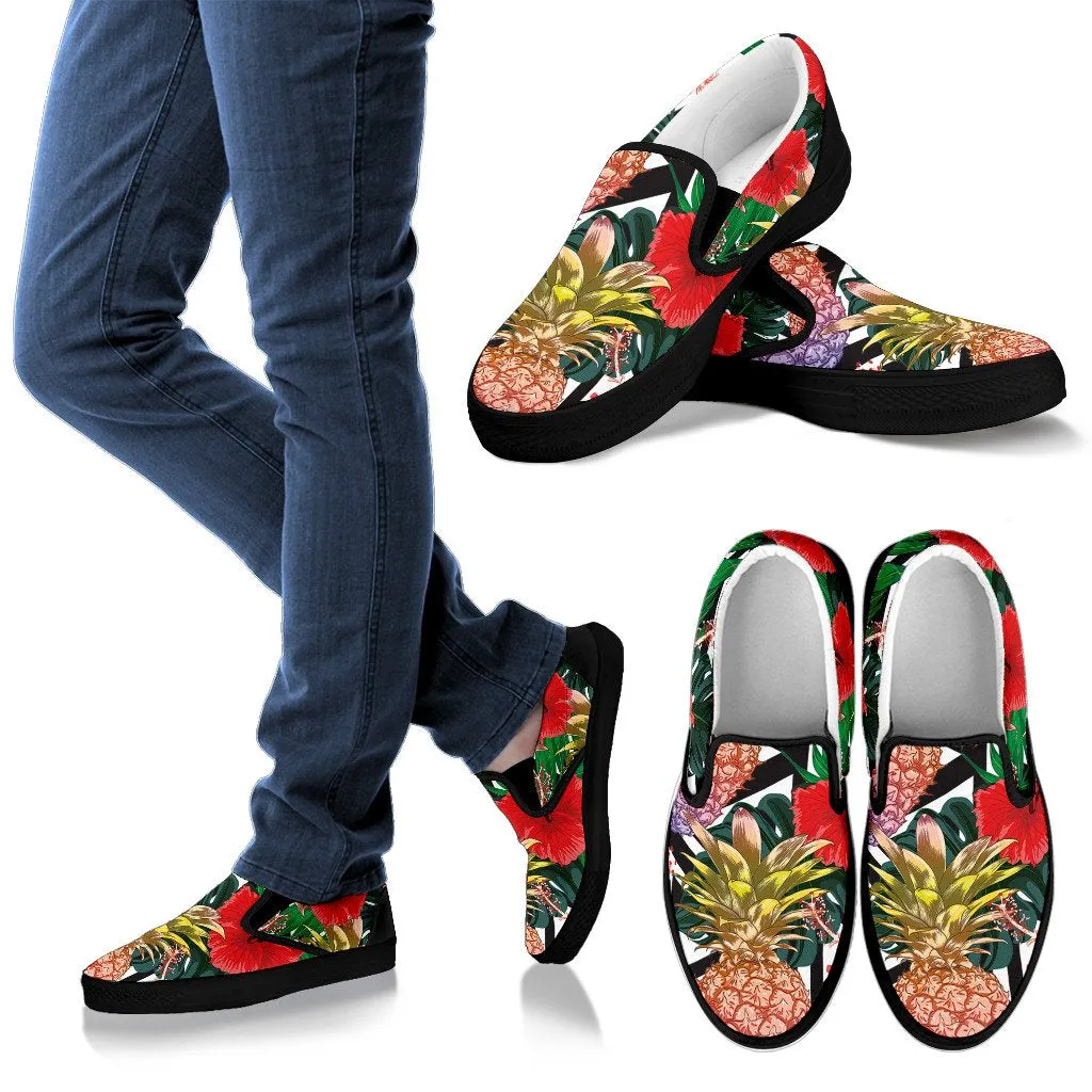 Slip On Walking Shoes For Flat Feet Reviews Summer Pineapple Love Men's Slip Ons