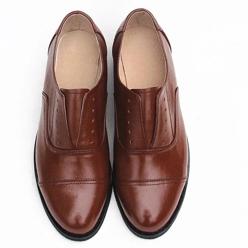 Genuine Leather Oxford Shoes Loafers For Woman Sneakers Female Oxfords Luxury Formal Single Strap Sh Oxford Style Shoe
