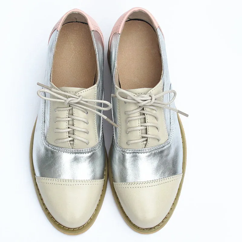 Genuine Leather Oxford Shoes Loafers For Woman Sneakers Female Oxfords Luxury Formal Single Strap Sh Oxfords Brogues Difference