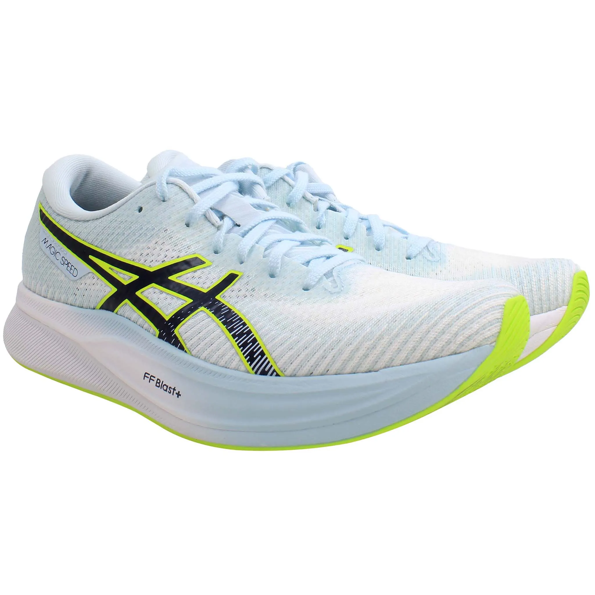 Asics Fit Asics Magic Speed 2 Womens White/Blue Running Shoes