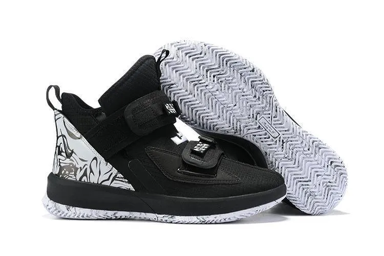 Asics Foam Shoes Nike Lebron Soldier XIII 13 Black Grey Men Sneaker Shoes Sale Size US 7-12