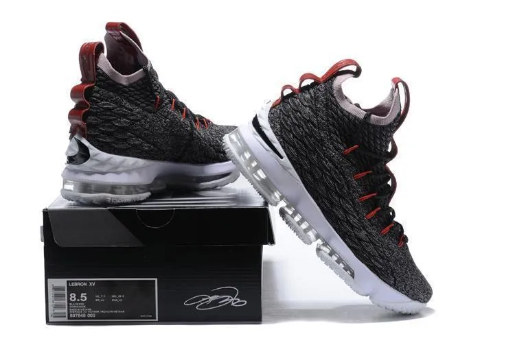 Cyber Monday Asics Shoes Nike Lebron XV 15 Black Red White Men Shoes !!! CYBER MONDAY SALE !!!