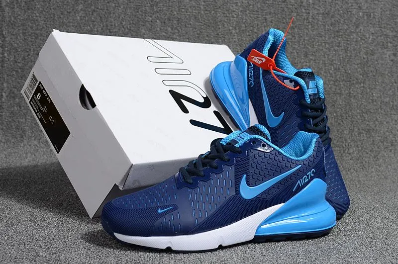 Nike Air Max 270 Blue Navy Sneaker Shoes Sale Men Women Size 5.5 - 11 Asics Running Shoes For Overpronators