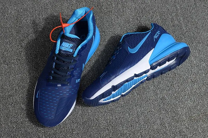 Decathlon Asics Running Shoes Nike Air Max 270 Blue Navy Sneaker Shoes Sale Men Women Size 5.5 - 11