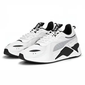 Asics Running Shoes Overpronation PUMA RS-X Black and White Unisex Sneakers 390039-01- BLKWHT