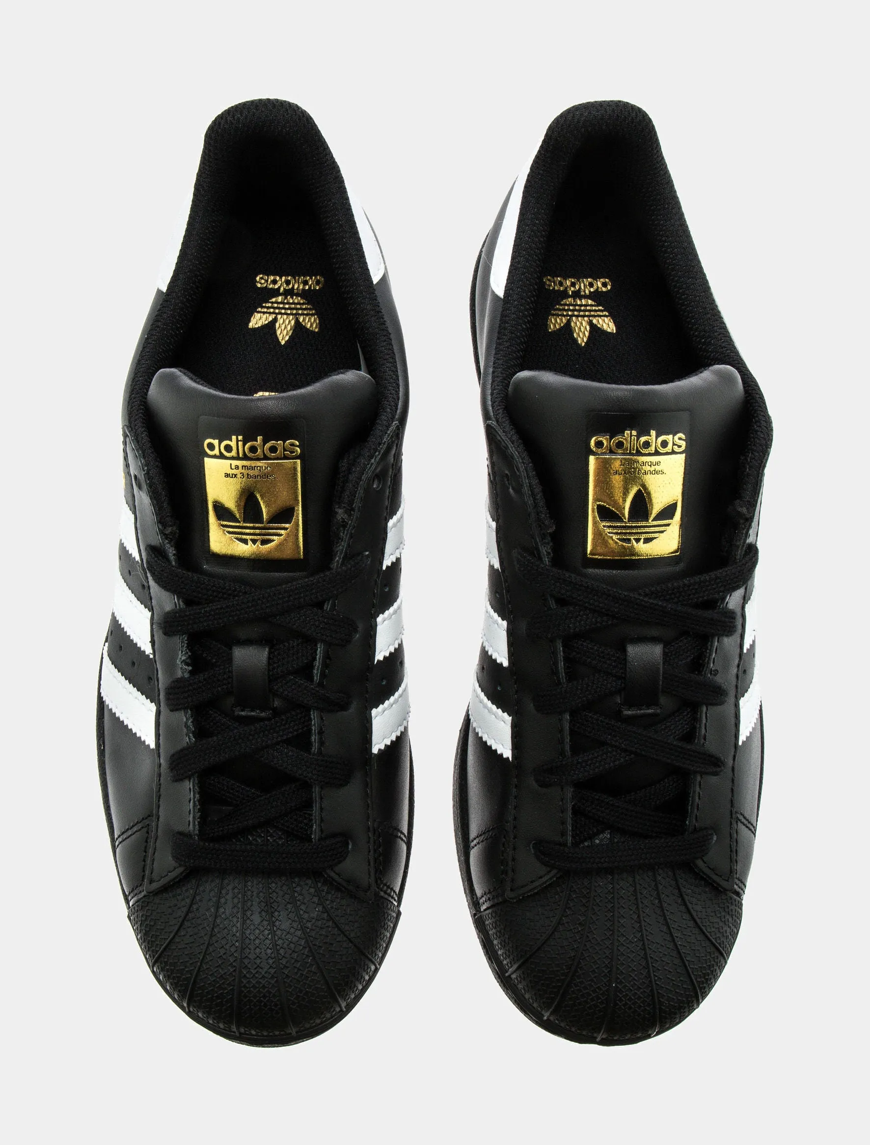 Superstar Original Shell Toe Grade School Lifestyle Shoe (Core Black/White) Adidas Shoes Gold