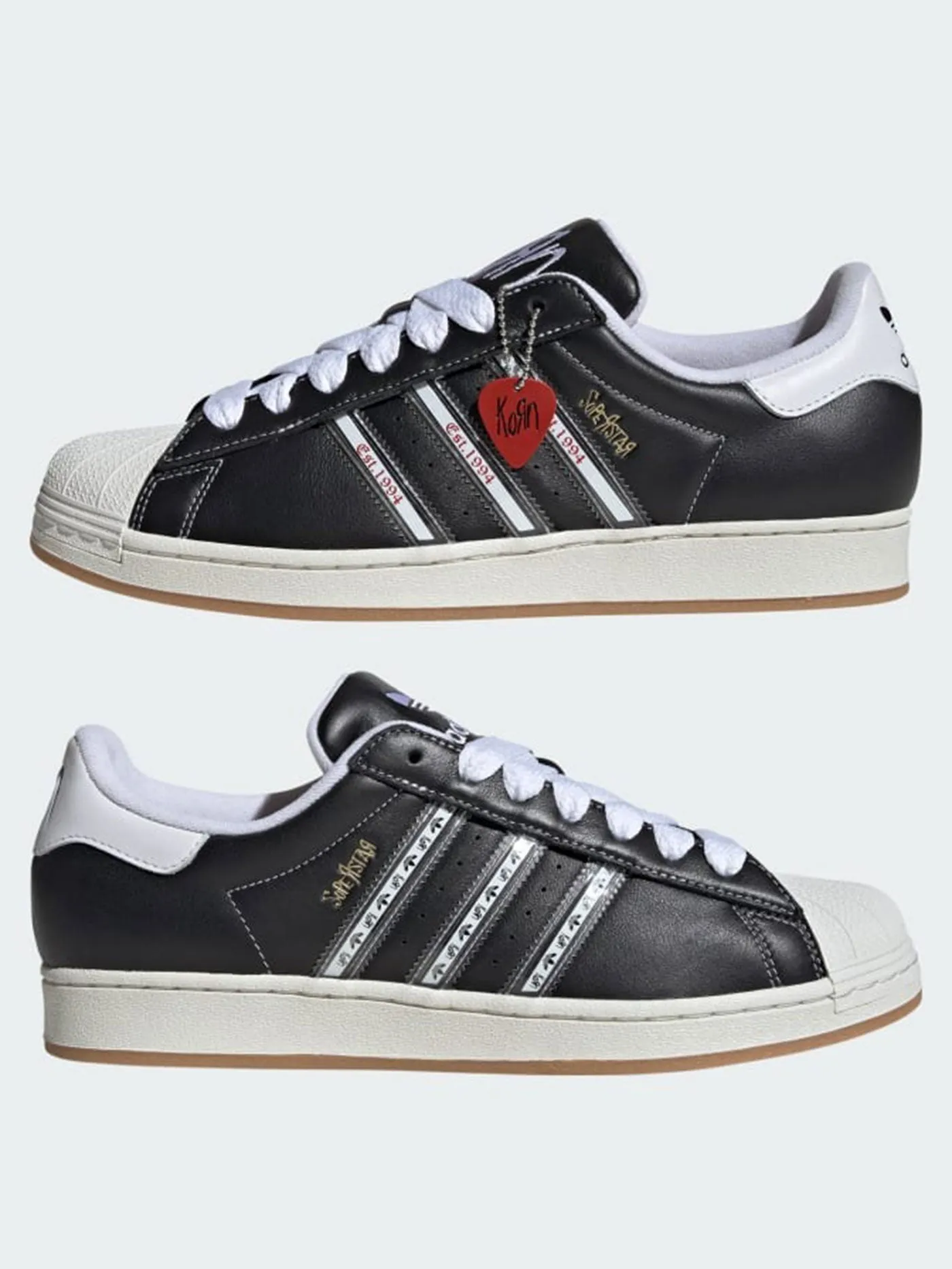 Superstar x Korn Core Black/transl/Better Scarlet Shoes Adidas Golf Shoes Gazelle