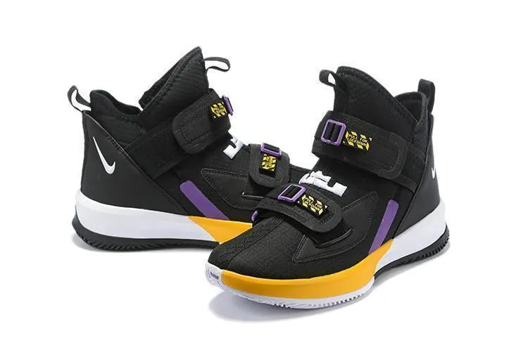 Nike Lebron Soldier XIII 13 Black Purple Yellow Men Sneaker Shoes Sale Size US 7-12 New Asics Tennis Shoes