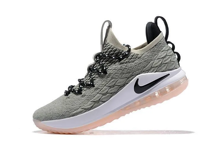 Asics Shoes Neutral Runners Nike Lebron XV 15 Low EP LT Grey White Men Shoes Sale Size US 7-12