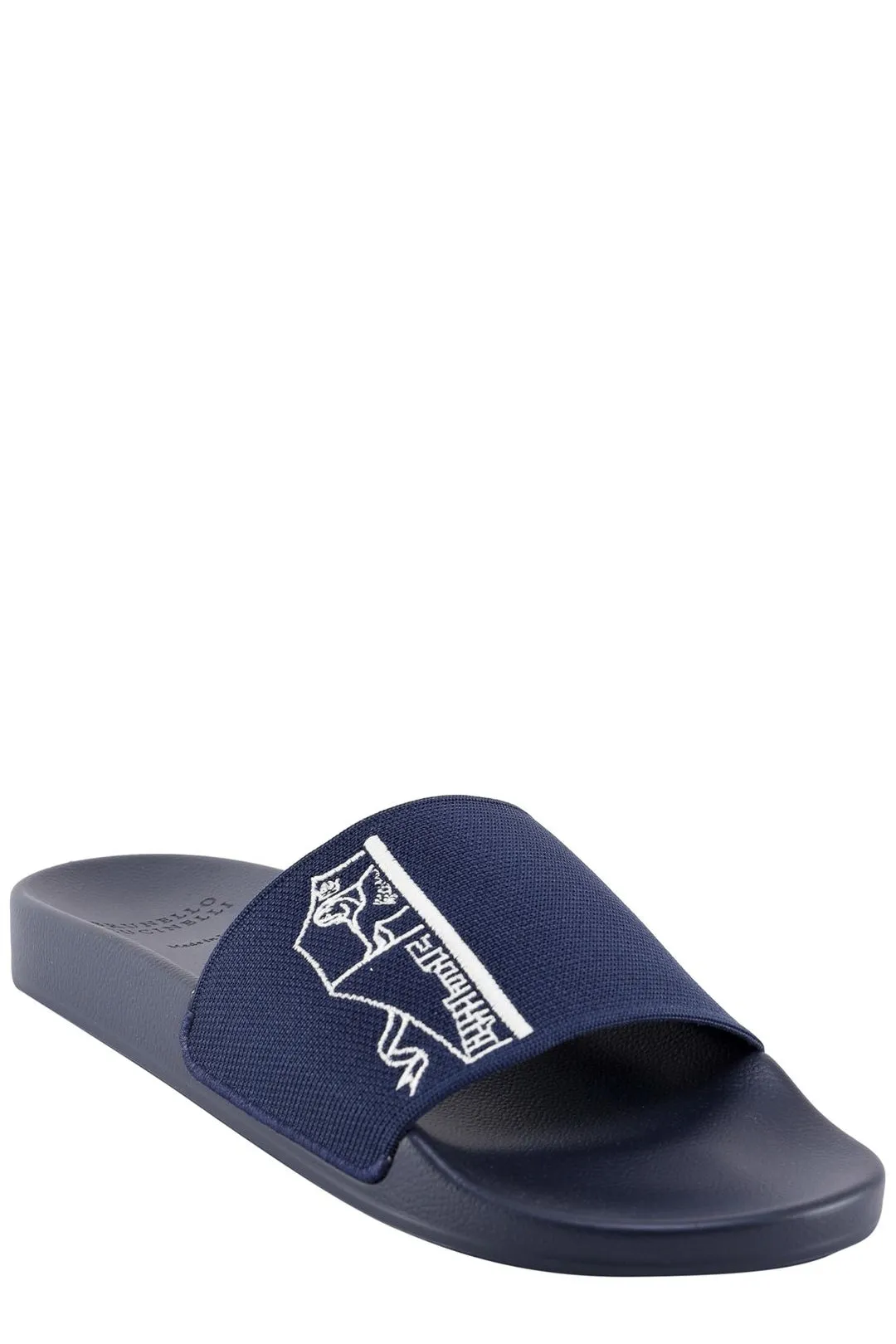 Walkable Sandals Brunello Cucinelli Logo Debossed Slip-On Slides