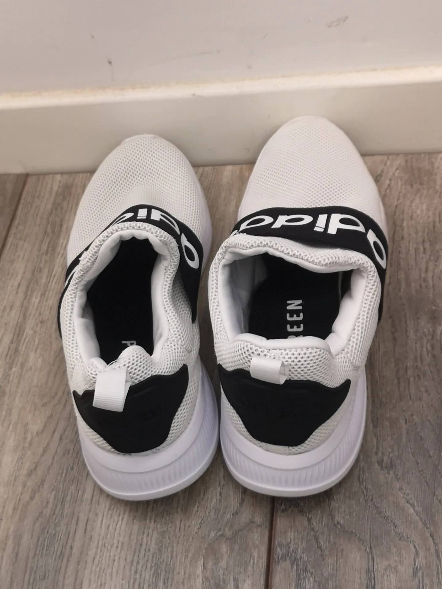 Adidas Shoe Bottoms Adidas Lite Racer Adapt White Trail Running Shoe Size 11.5