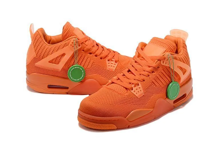 Wrestling Asics Shoes Nike Air Jordan 4 Flyknit 'Total Orange' Basketball Men Sale Shoes Sneaker Size US 7 - 13